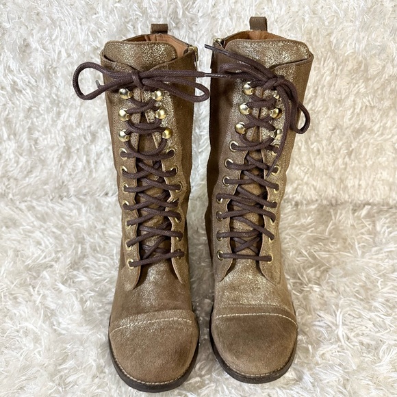 Unity in Diversity Shoes Unity In Diversity Gold Metallic Suede